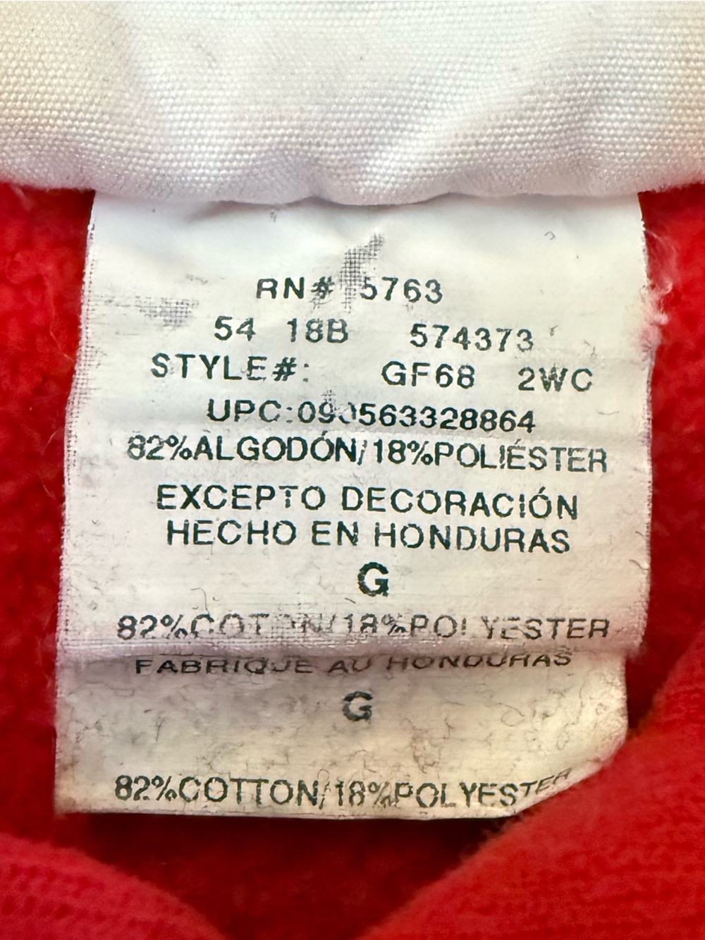 Champion Reverse Weave Red Script Logo Hoodie Large - Picture 15 of 15